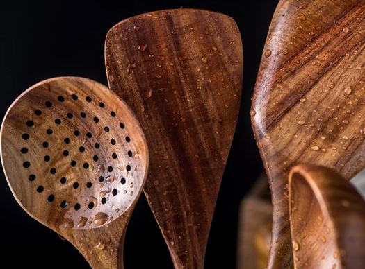 Pure Teak Kitchenware Utensil Set