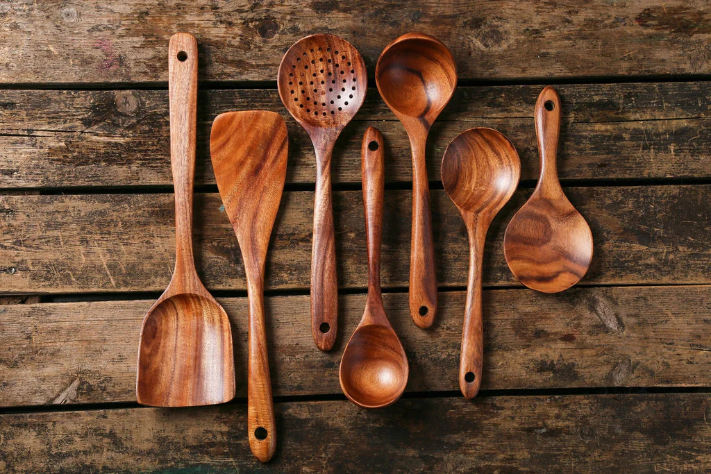 Pure Teak Kitchenware Utensil Set